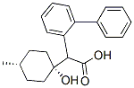 alpha-(1-Hydroxy-4-methylcyclohexyl)-biphenylacetic acid, cis-(-)- Structure