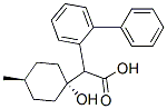 alpha-(1-Hydroxy-4-methylcyclohexyl)-biphenylacetic acid, trans-(-)- Structure