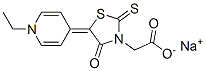 sodium 5-(1-ethylpyridin-4(1H)-ylidene)-4-oxo-2-thioxothiazolidin-3-acetate Structure