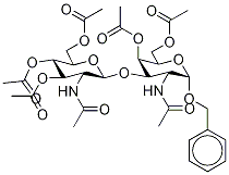 Benzyl 2-(AcetylaMino)-2-deoxy-3-O-[3,4,6-tri-O-acetyl-2-(acetylaMino)-2-deoxy-β-D-glucopyranosyl]-α-D-galactopyranoside 4,6-Diacetate Structure