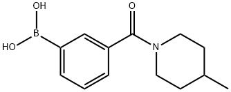 3-(4-METHYLPIPERIDINE-1-CARBONYL)PHENYLBORONIC ACID Structure
