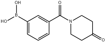 3-(4-옥소피페리딘-1-카르보닐)페닐붕소산 구조식 이미지