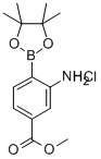 (2-아미노-4-메톡시카르보닐페닐)보론산피나콜에스테르염산염 구조식 이미지