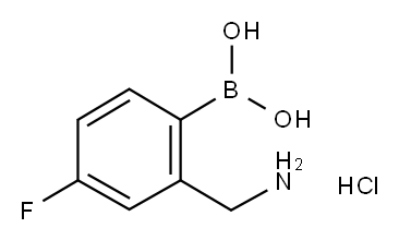 2-AMINOMETHYL-4-FLUOROPHENYLBORONIC ACID, HCL 구조식 이미지