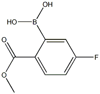 5-FLUORO-2-METHOXYCARBONYLPHENYLBORONIC ACID 구조식 이미지