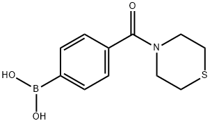 4-(THIOMORPHOLIN-4-YLCARBONYL)BENZENEBORONIC ACID 구조식 이미지