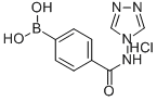 4-((4H-1,2,4-TRIAZOL-4-YL)CARBAMOYL)PHENYLBORONIC ACID, HCL 구조식 이미지