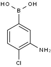 (3-AMINO-4-CHLOROPHENYL)BORONIC ACID HYDROCHLORIDE 구조식 이미지