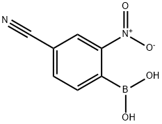 (4-시아노-2-니트로페닐)붕산 구조식 이미지