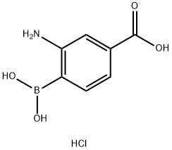 (2-AMINO-4-CARBOXY)BENZENEBORONIC ACID HYDROCHLORIDE Structure
