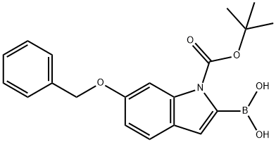 6-BENZYLOXY-1-BOC-INDOLE-2-BORONIC ACID 구조식 이미지