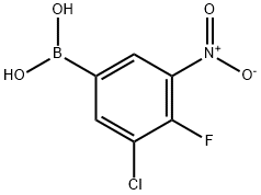 (3-CHLORO-4-FLUORO-5-NITRO)BENZENEBORONIC ACID Structure