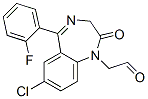1H-1,4-Benzodiazepine-1-acetaldehyde, 7-chloro-5-(2-fluorophenyl)-2,3- dihydro-2-oxo- 구조식 이미지