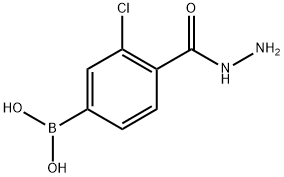 3-CHLORO-4-(HYDRAZINOCARBONYL)BENZENEBORONIC ACID Structure