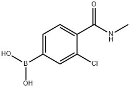 3-CHLORO-4-(N-METHYLCARBAMOYL)BENZENEBORONIC ACID Structure