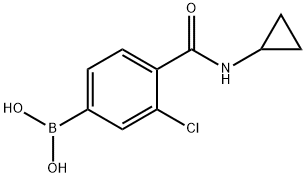 3-CHLORO-4-(CYCLOPROPYLCARBAMOYL)PHENYLBORONIC ACID 구조식 이미지