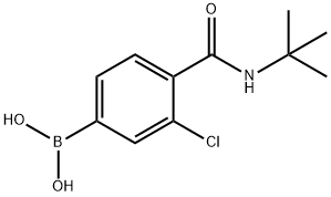 3-CHLORO-4-(N-TERT-BUTYLCARBAMOYL)페닐보론산 구조식 이미지