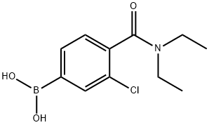 3-CHLORO-4-(N,N-DIETHYLCARBAMOYL)PHENYLBORONIC ACID 구조식 이미지