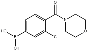 3-CHLORO-4-(MORPHOLINE-4-CARBONYL)BENZENEBORONIC ACID Structure