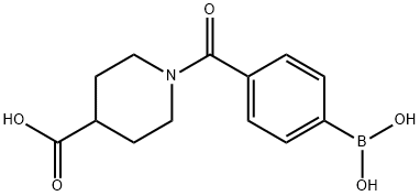 1-(4-BORONOBENZOYL)PIPERIDINE-4-CARBOXYLIC ACID 구조식 이미지