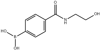 4 - (2-гидроксиэтилкарбамоил) бензолбороновой кислоты структурированное изображение
