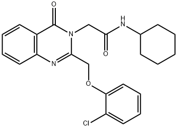 3(4H)-Quinazolineacetamide, 2-((2-chlorophenoxy)methyl)-N-cyclohexyl-4 -oxo- Structure