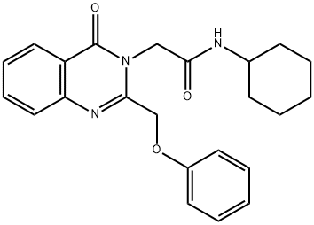 3(4H)-Quinazolineacetamide, N-cyclohexyl-4-oxo-2-(phenoxymethyl)- 구조식 이미지