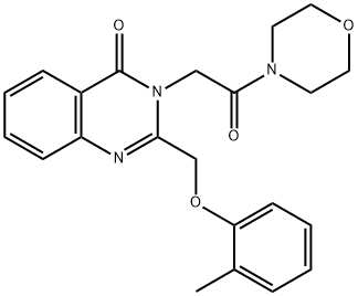 4-((2-((2-Methylphenoxy)methyl)-4-oxo-3(4H)-quinazolinyl)acetyl)morpho line 구조식 이미지