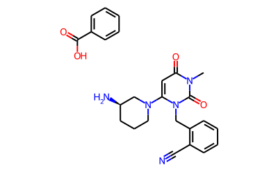 Alogliptin benzoate 구조식 이미지