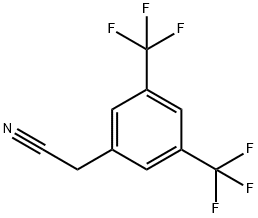 3,5-Bis(trifluoromethyl)phenylacetonitrile 구조식 이미지