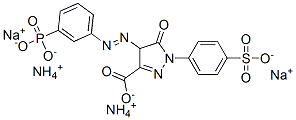 4,5-dihydro-5-oxo-4-[(3-phosphonophenyl)azo]-1-(4-sulphophenyl)-1H-pyrazole-3-carboxylic acid, ammonium sodium salt Structure