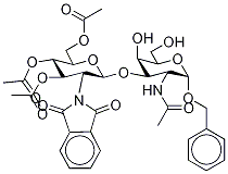 Benzyl 2-(AcetylaMino)-2-deoxy-3-O-[3,4,6-tri-O-acetyl-2-deoxy-2-phthaliMido-β-D-glucopyranosyl]-α-D-galactopyranoside 구조식 이미지