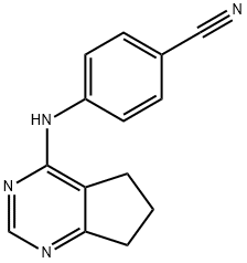 4-((6,7-Dihydro-5H-cyclopentapyrimidin-4-yl)amino)benzonitrile Structure