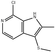 7-chloro-2-methyl-3-(methylsulfanyl)-1H-pyrrolo[2,3-c]pyridine 구조식 이미지