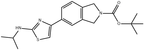 2-BOC-5-(2-ISOPROPYLAMINO-THIAZOL-4-YL)-ISOINDOLINE Structure