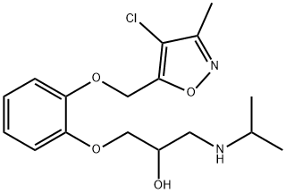 1-[2-[(4-chloro-3-methyl-oxazol-5-yl)methoxy]phenoxy]-3-(propan-2-ylam ino)propan-2-ol Structure