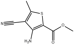 2-Thiophenecarboxylicacid,3-amino-4-cyano-5-methyl-,methylester(9CI) 구조식 이미지