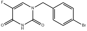 1-(p-Bromobenzyl)-5-fluoro-uracil Structure