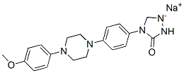 2,4-dihydro-4-[4-[4-(4-methoxyphenyl)piperazin-1-yl]phenyl]-3H-1,2,4-triazol-3-one, sodium salt  구조식 이미지