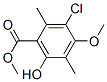 메틸3-클로로-2,5-디메틸-6-히드록시-p-아니세이트 구조식 이미지