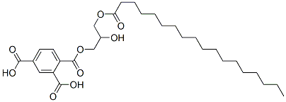 1-[2-hydroxy-3-[(1-oxooctadecyl)oxy]propyl] dihydrogen benzene-1,2,4-tricarboxylate  구조식 이미지