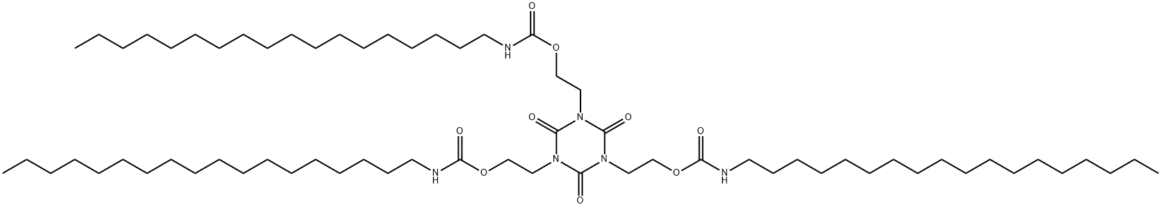 (1,3,5-triazine-1,3,5(2H,4H,6H)-triyl-2,4,6-trioxo)triethylene tris(octadecylcarbamate) 구조식 이미지