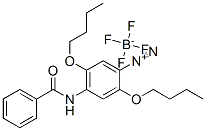 4-(benzoylamino)-2,5-dibutoxybenzenediazonium tetrafluoroborate 구조식 이미지