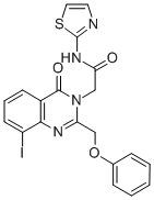 3(4H)-Quinazolineacetamide, 8-iodo-4-oxo-2-(phenoxymethyl)-N-thiazolyl - Structure