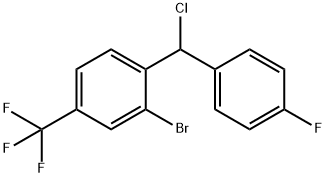 2-bromo-1-[chloro(4-fluorophenyl)methyl]-4-(trifluoromethyl)benzene 구조식 이미지