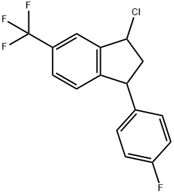 3-chloro-1-(4-fluorophenyl)-5-(trifluoromethyl)indan 구조식 이미지