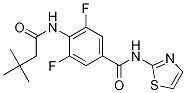 BenzaMide, 4-[(3,3-diMethyl-1-oxobutyl)aMino]-3,5-difluoro-N-2-thiazolyl- 구조식 이미지