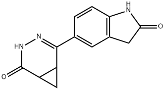 3,4-Diazabicyclo(4.1.0)hept-4-en-2-one, 5-(2,3-dihydro-2-oxo-1H-indol- 5-yl)- 구조식 이미지