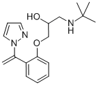 2-Propanol, 3-(tert-butylamino)-1-(6-(1-(1H-pyrazol-1-yl)vinyl)phenoxy )- Structure