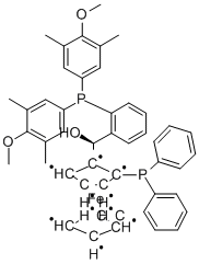 (S)-(-)-[(S)-2-디페닐포스피노페로세닐][2-BIS(3,5-디메틸-4-메톡시페닐)포스피노페닐]메탄올 구조식 이미지